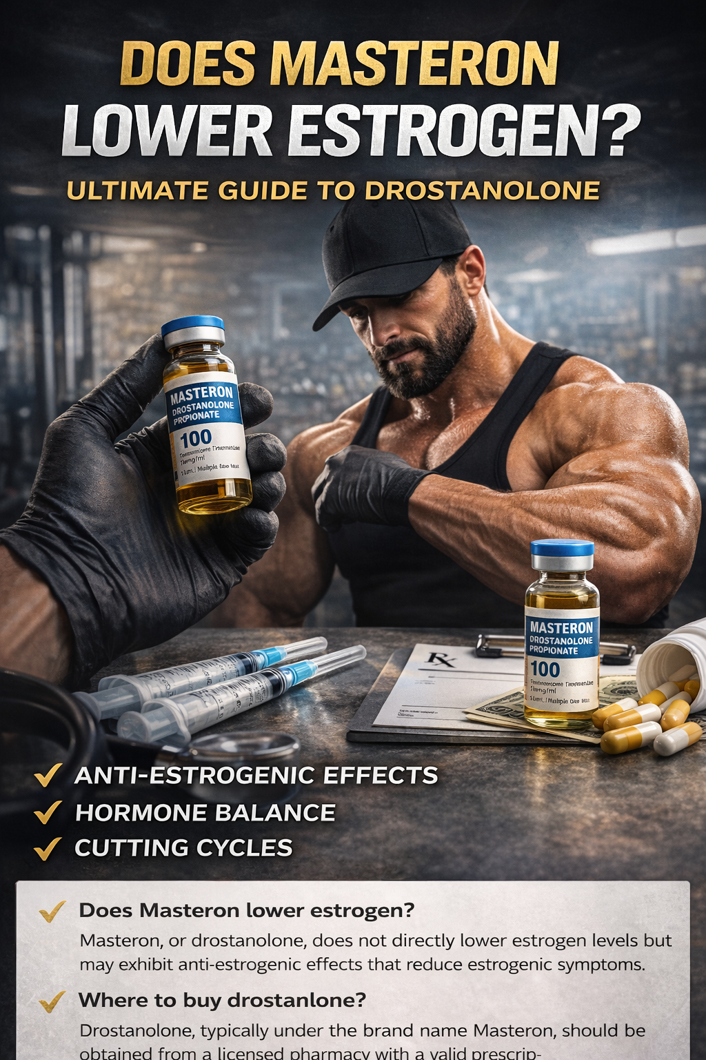 does masteron lower estrogen​?